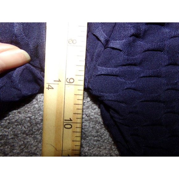 Xj Boost Womens Capri Shorts Blue Textured Stretch Pull On Cotton Blend SM/MED - Picture 7 of 7